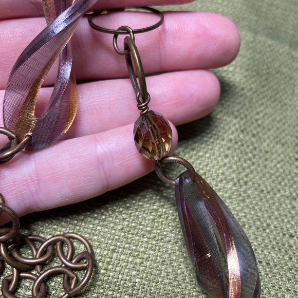Color by Amber Copper leaf necklace - Picture 4 of 4